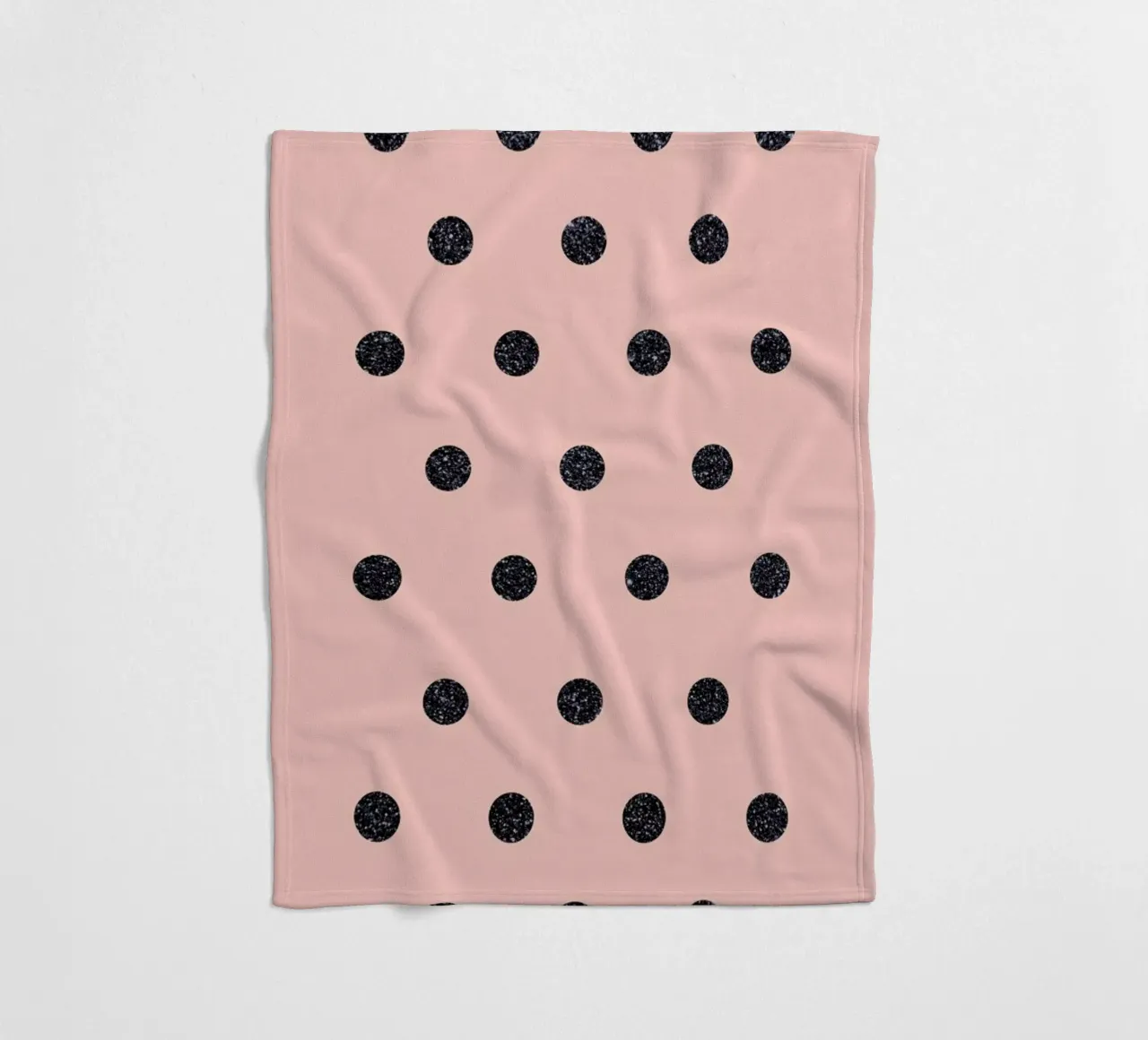 Shiny Polk Dots On Pink coperta in pile da cafelab