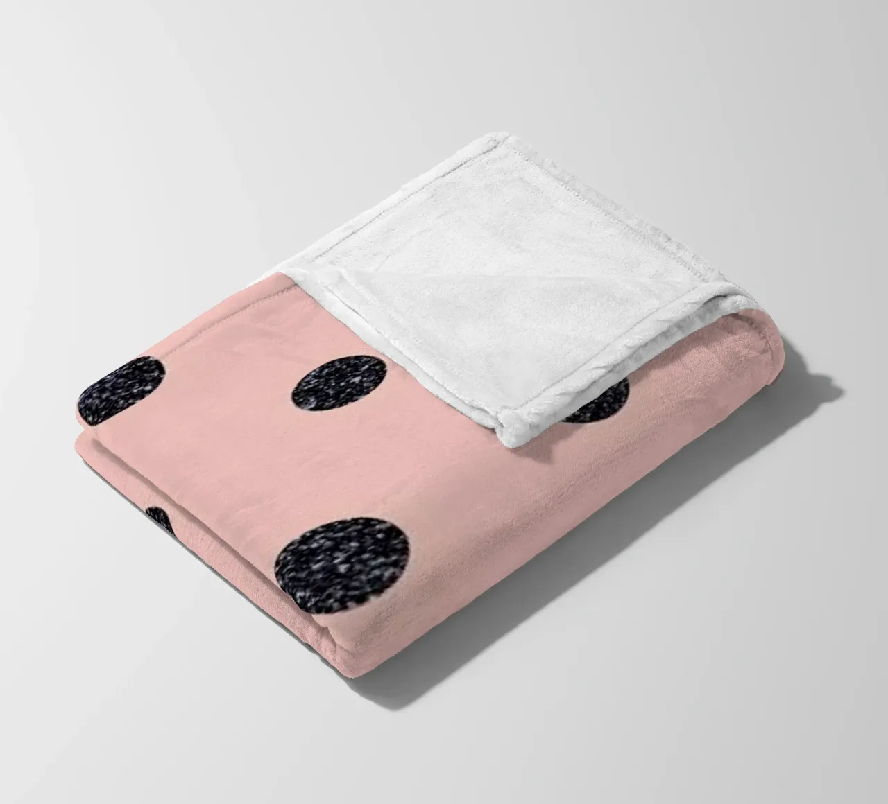 Shiny Polk Dots On Pink coperta in pile da cafelab