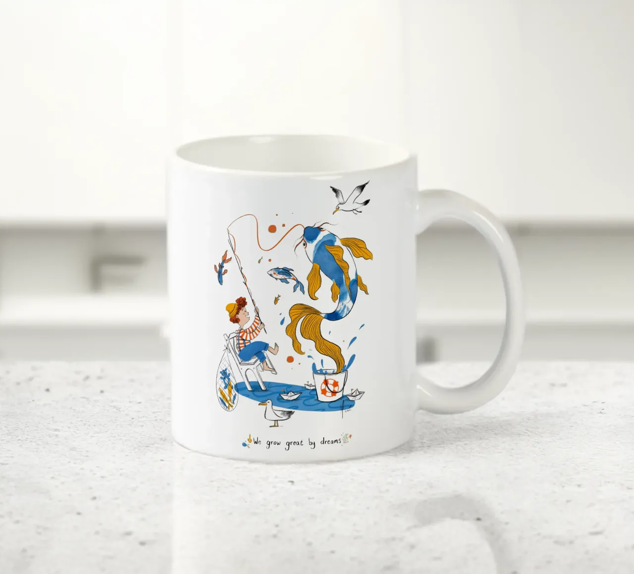 C'est en rêvant que l'on devient grand mug en céramique de Moira Scicluna Zahra