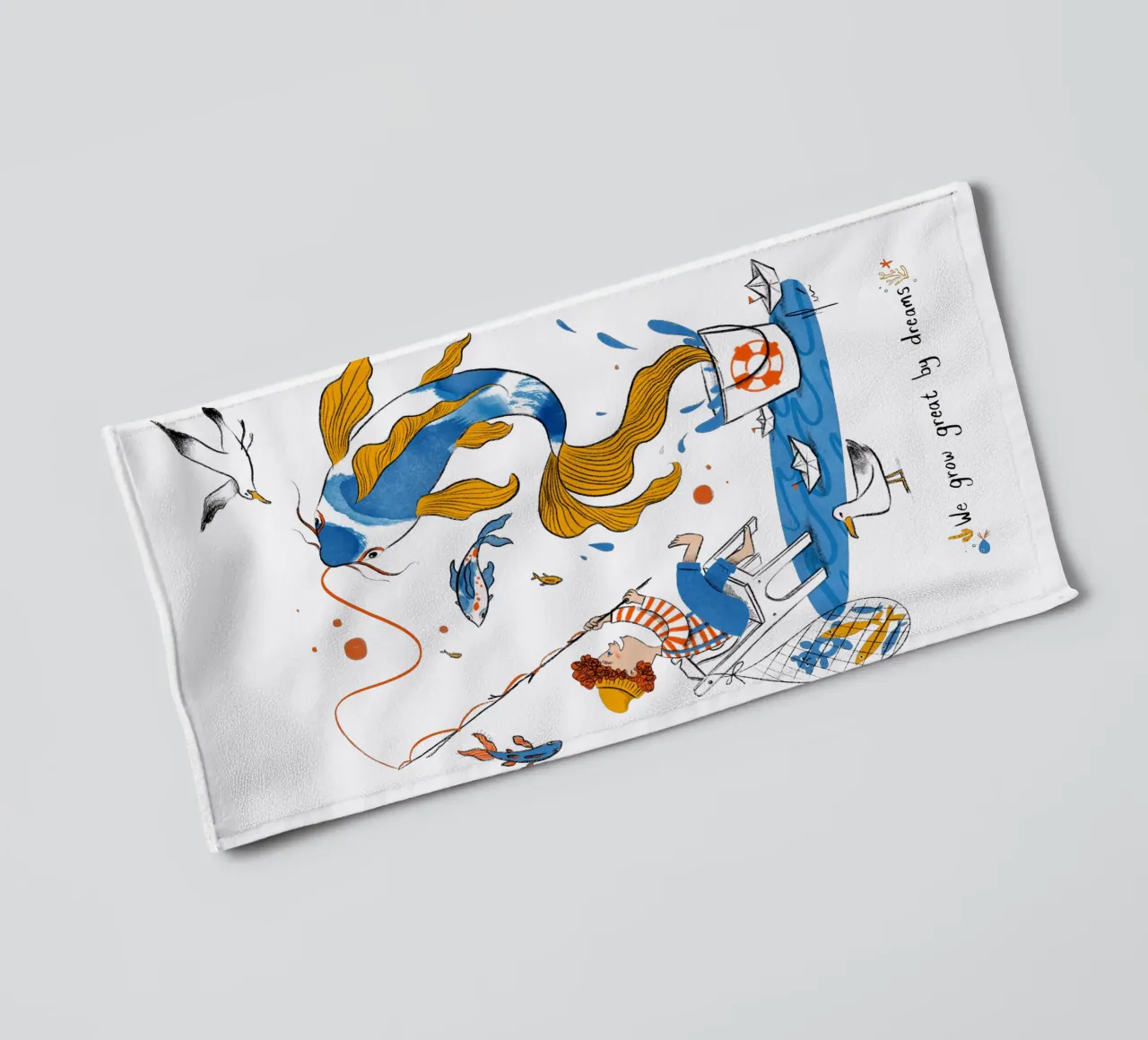 C'est en rêvant que l'on devient grand serviette de bain de Moira Scicluna Zahra