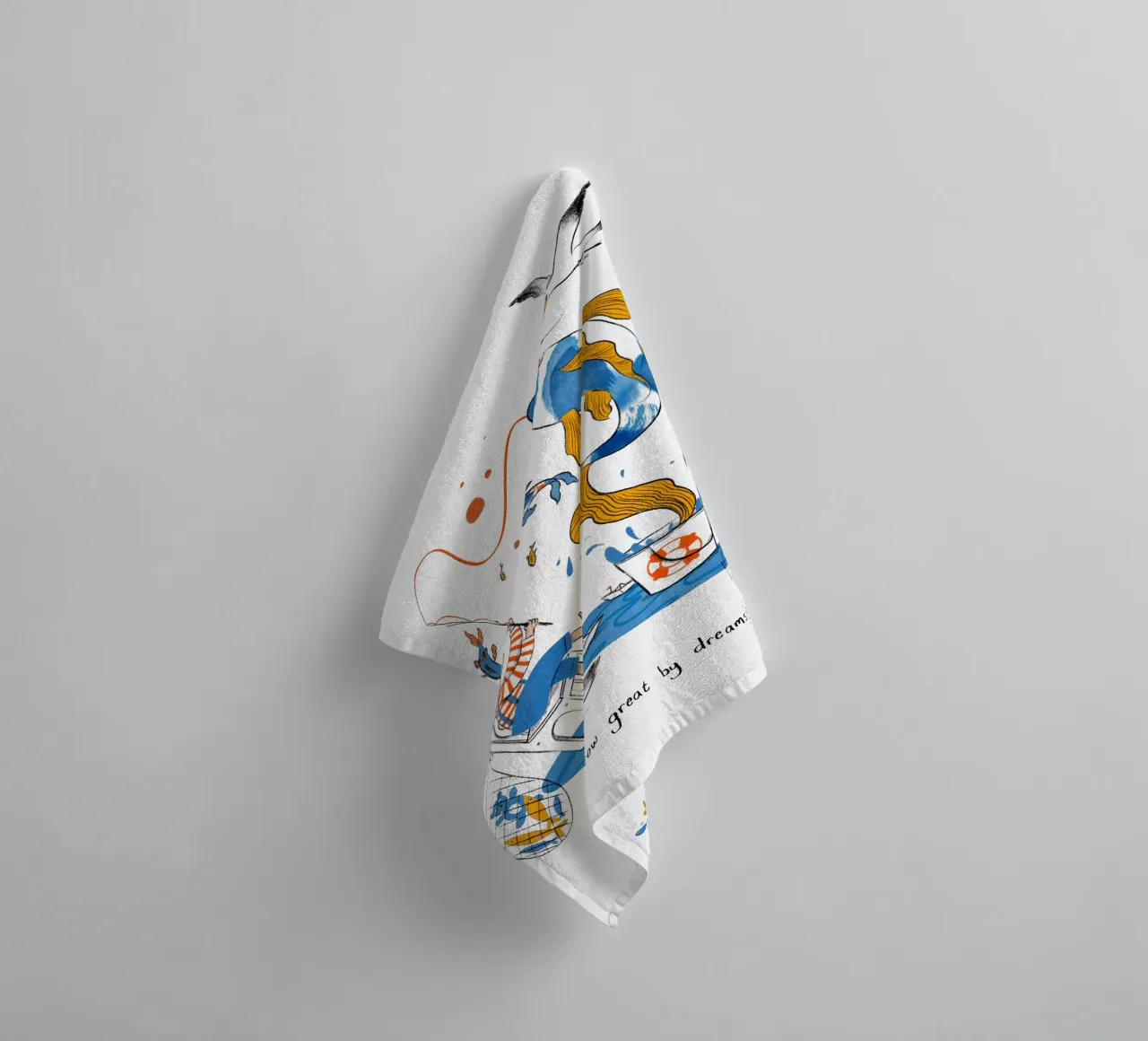 C'est en rêvant que l'on devient grand serviette de bain de Moira Scicluna Zahra