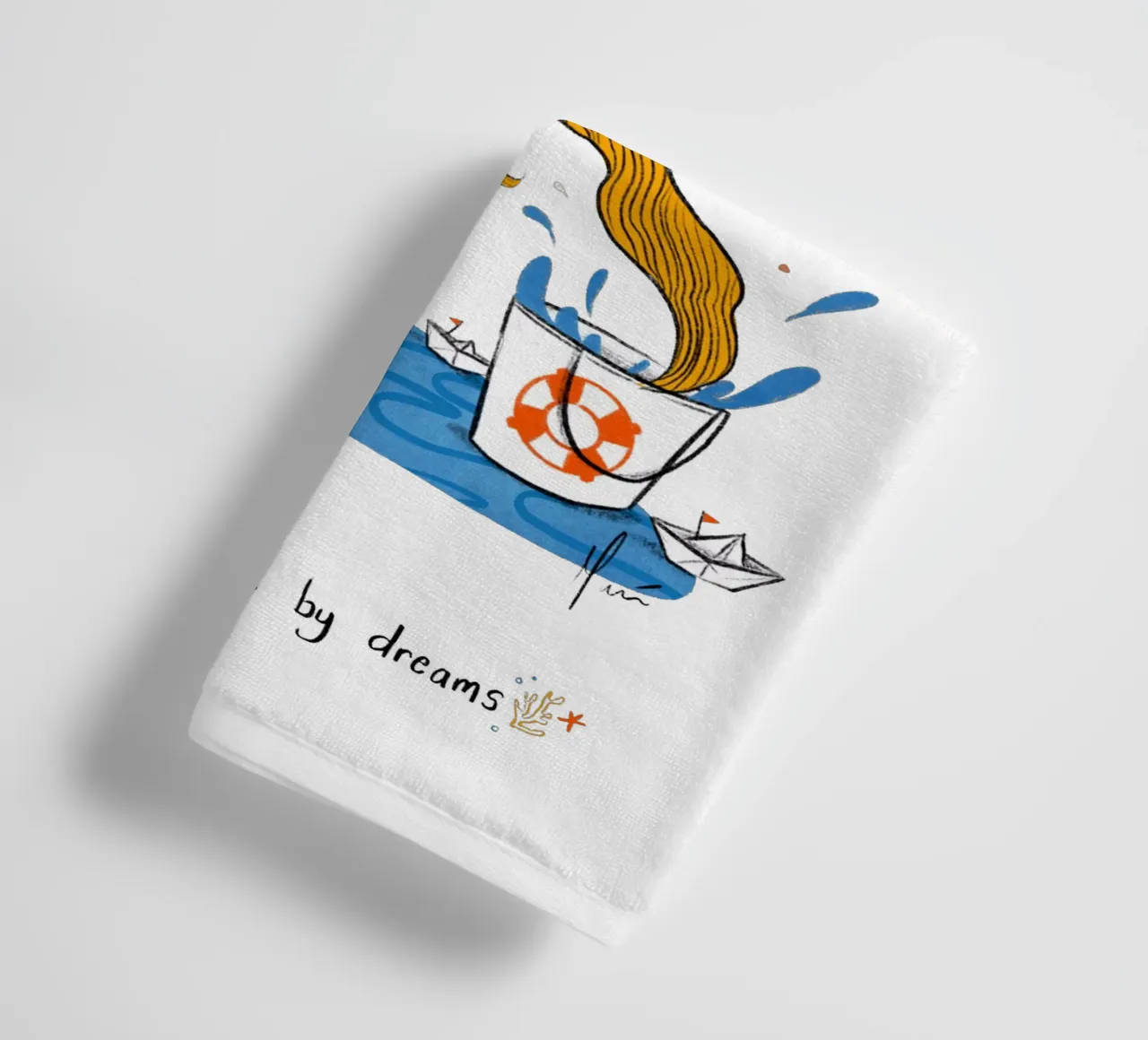 C'est en rêvant que l'on devient grand serviette de bain de Moira Scicluna Zahra