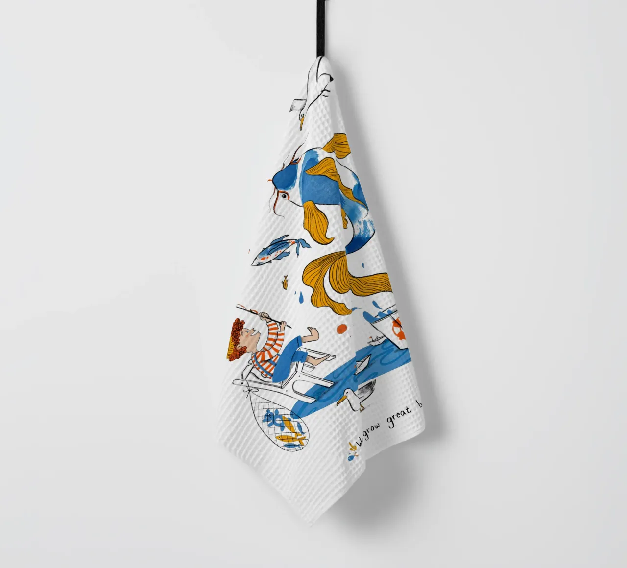 Wir werden groß durch Träume Geschirrtuch von Moira Scicluna Zahra