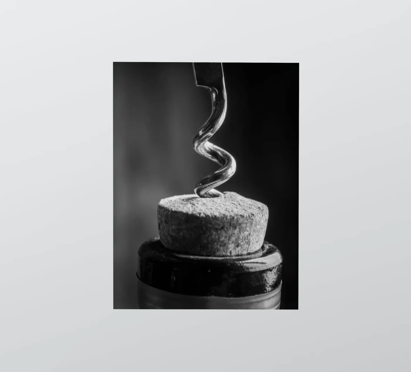 Corkscrew sticker by memory in photograph