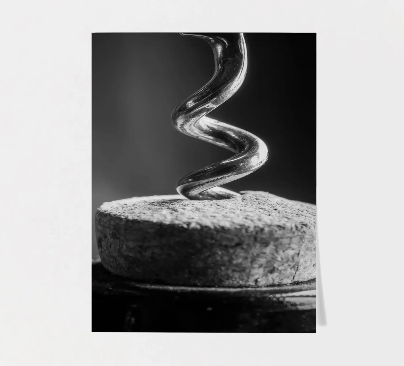 Corkscrew stickervel van memory in photograph