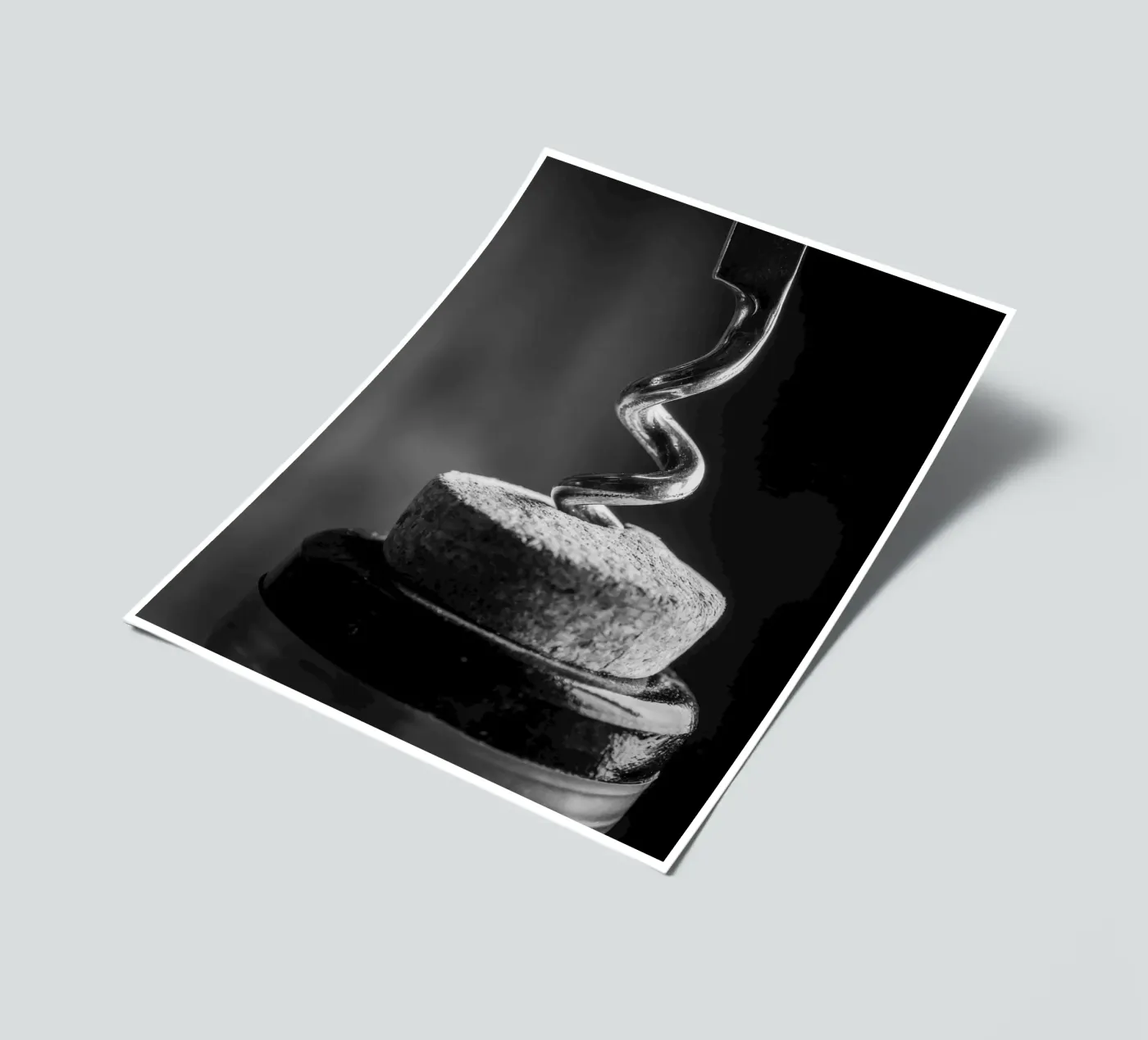 Corkscrew stickervel van memory in photograph