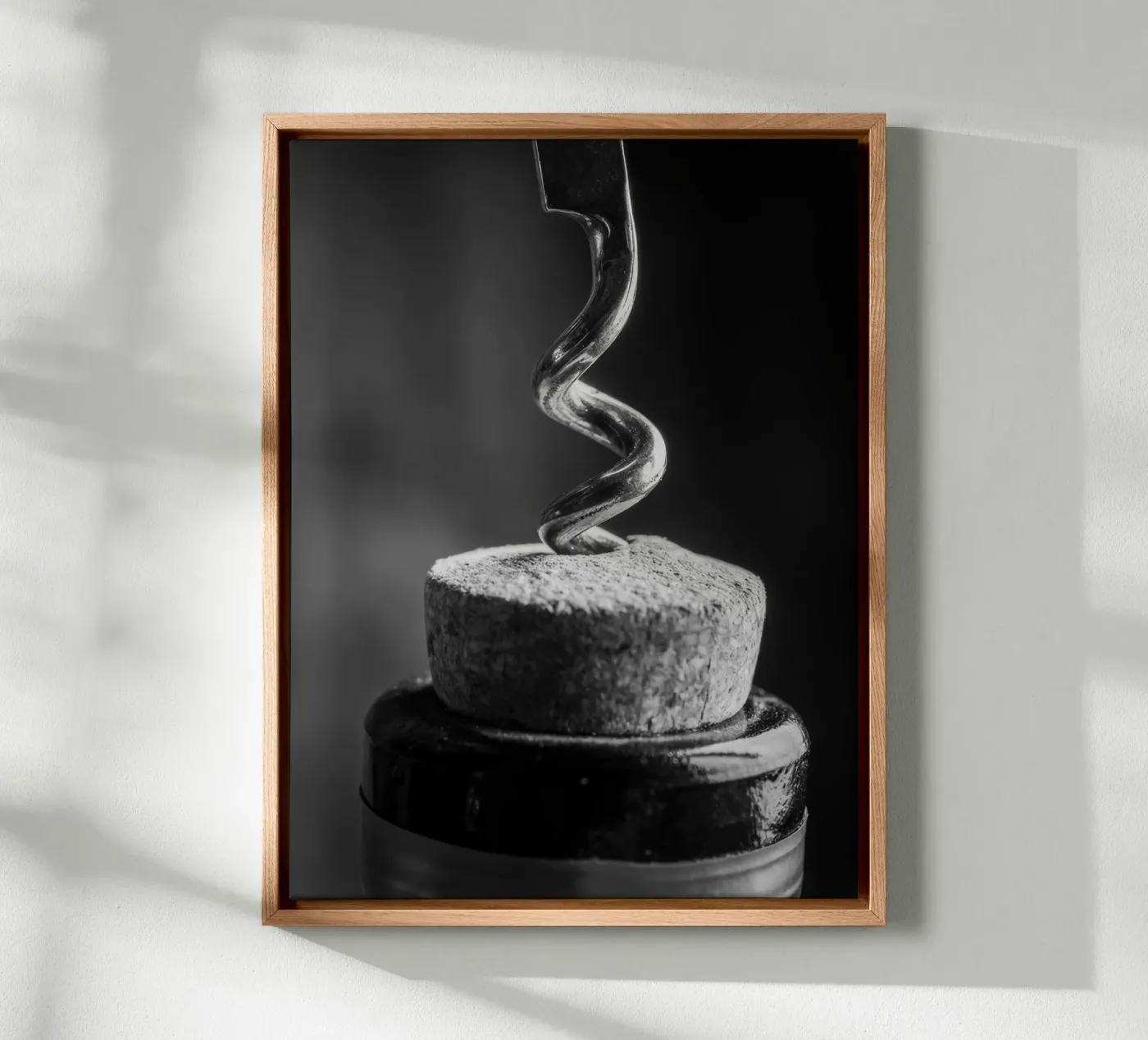 Corkscrew canvas by memory in photograph