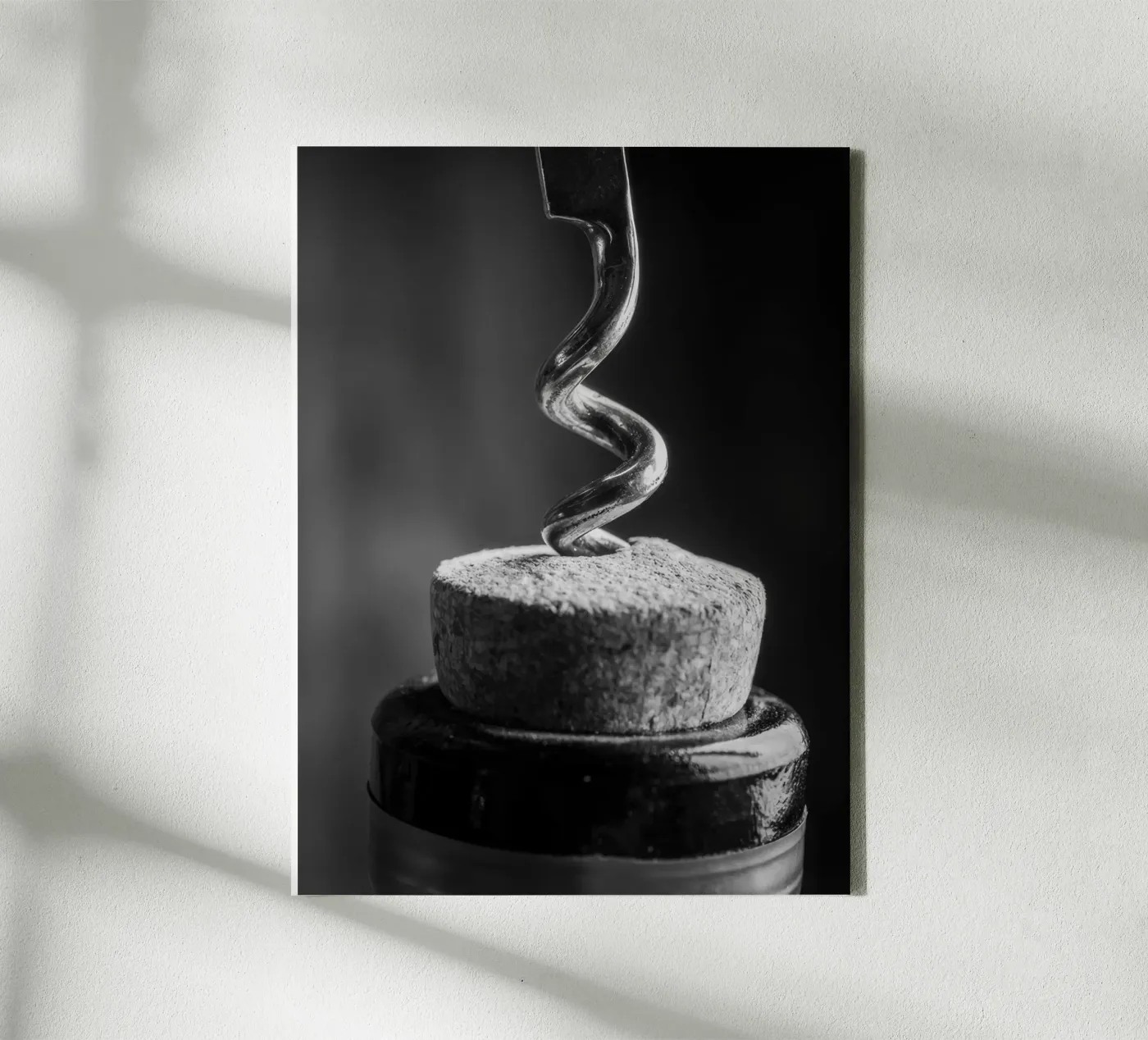 Corkscrew canvas by memory in photograph