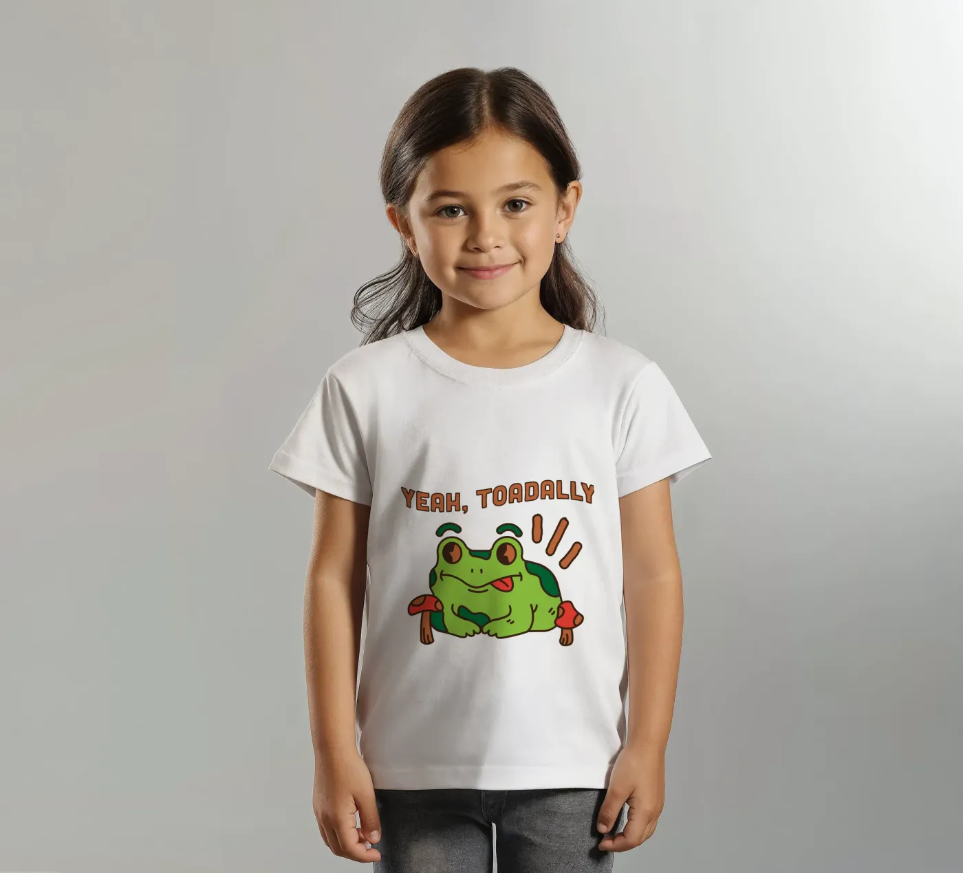 Yeah, Toadally kinder t-shirt van DesignArt