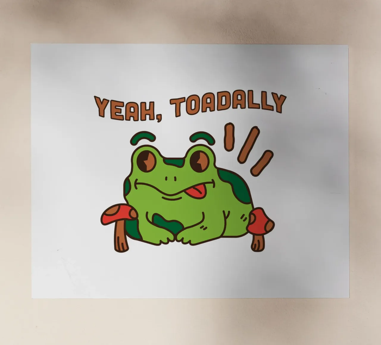 Sì, Rospo pellicola backlit da DesignArt