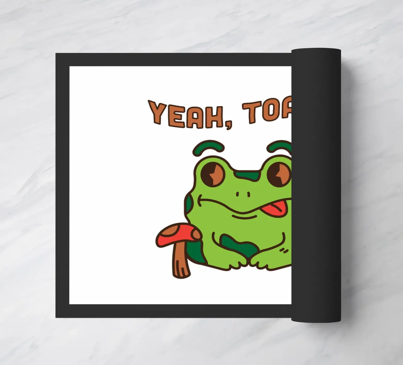 Yeah, Toadally doormat by DesignArt