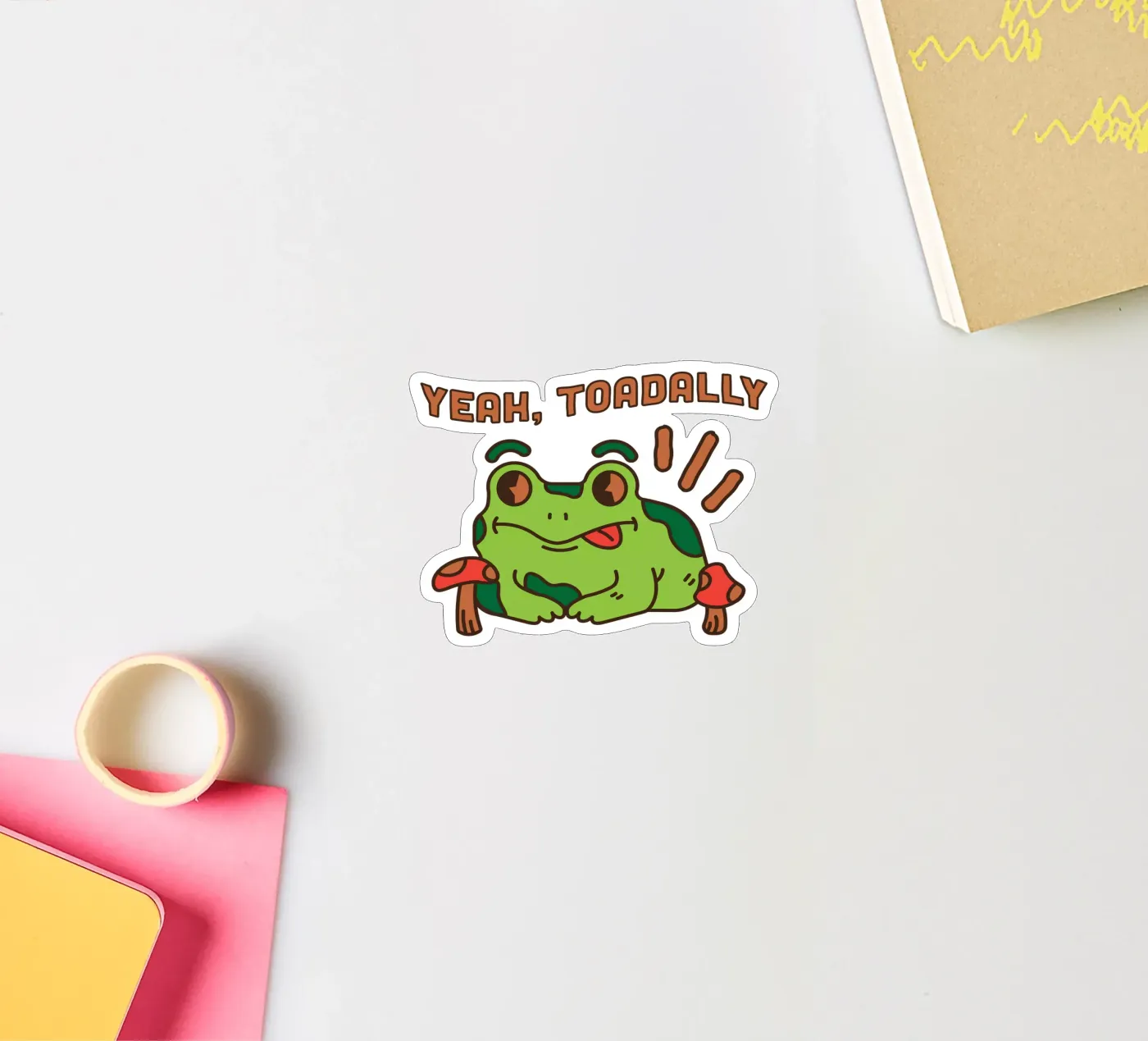 Yeah, Toadally sticker by DesignArt