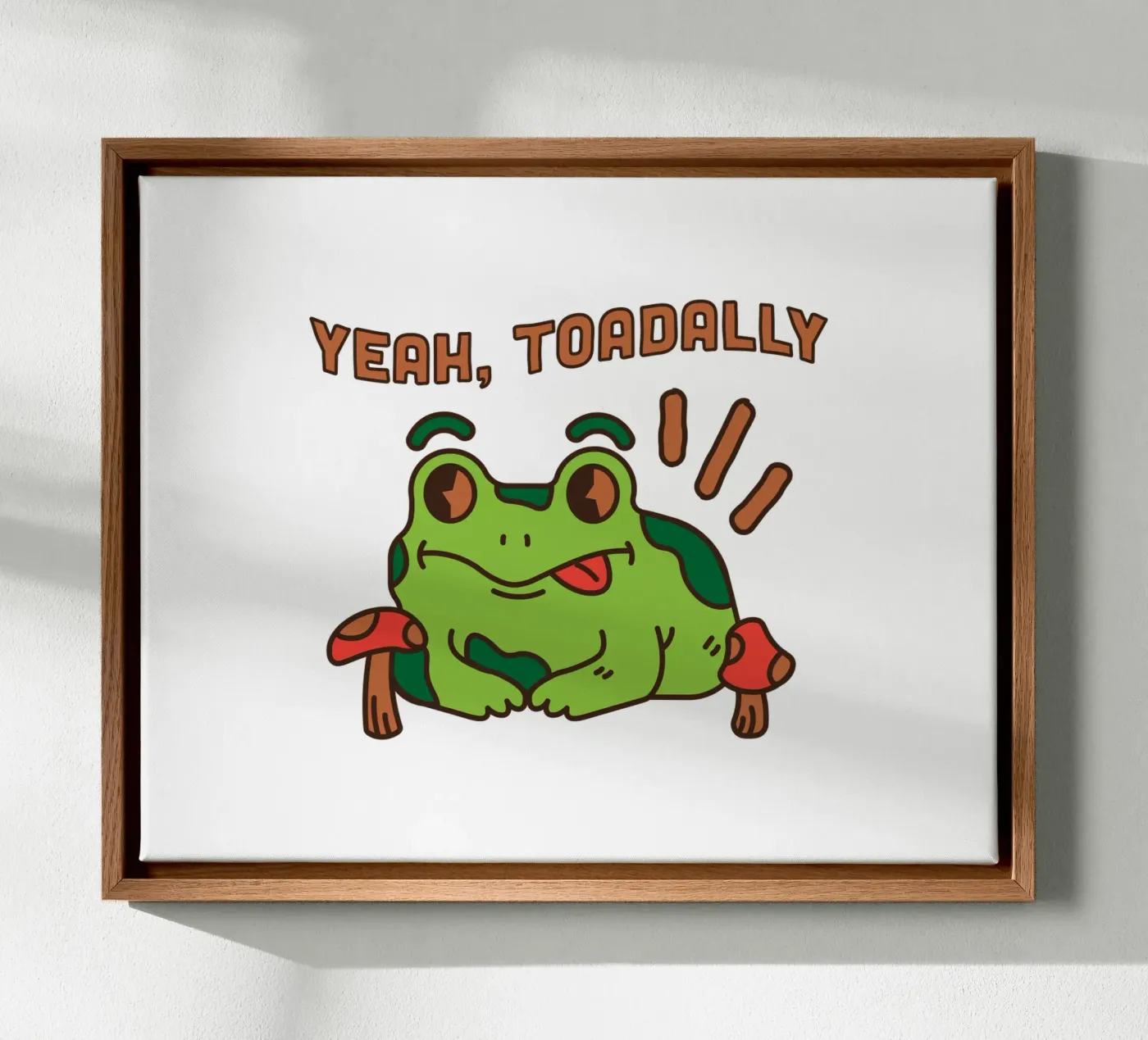 Yeah, Toadally canvas by DesignArt