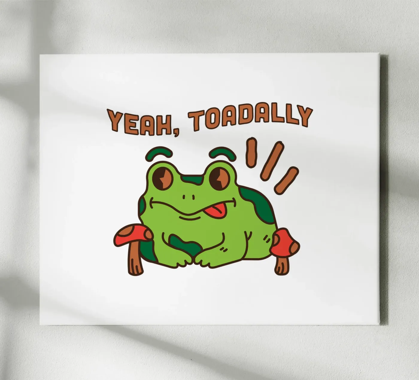 Yeah, Toadally canvas by DesignArt