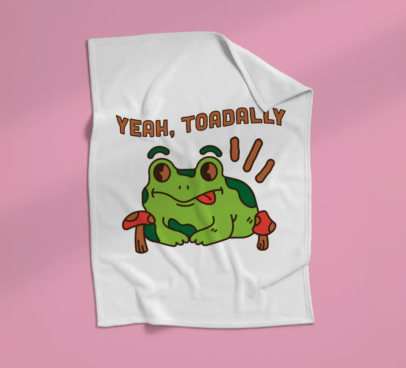 Yeah, Toadally fleece blanket by DesignArt