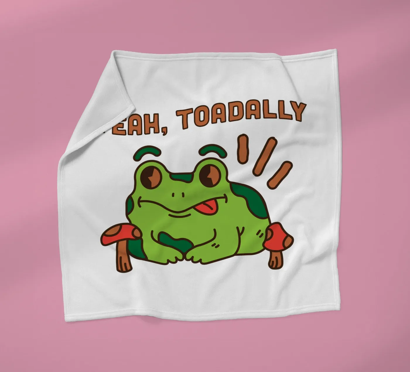 Yeah, Toadally fleece blanket by DesignArt