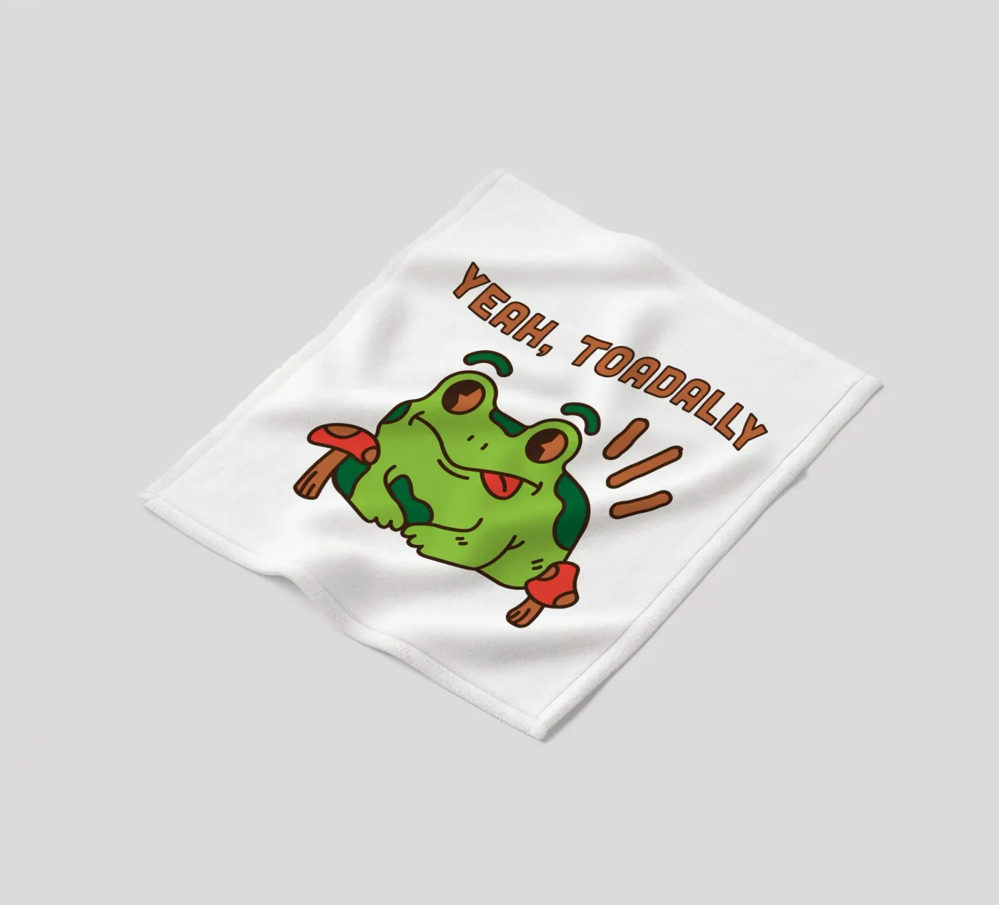 Yeah, Toadally fleece blanket by DesignArt