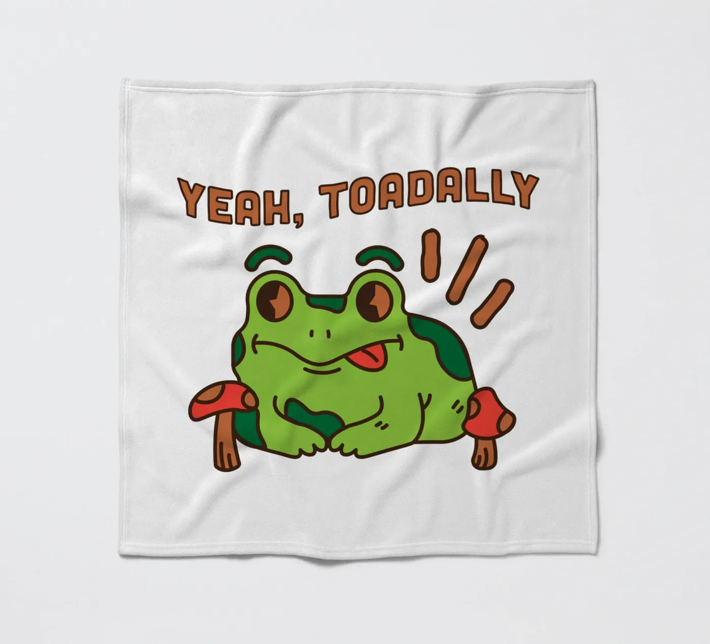 Yeah, Toadally fleece blanket by DesignArt