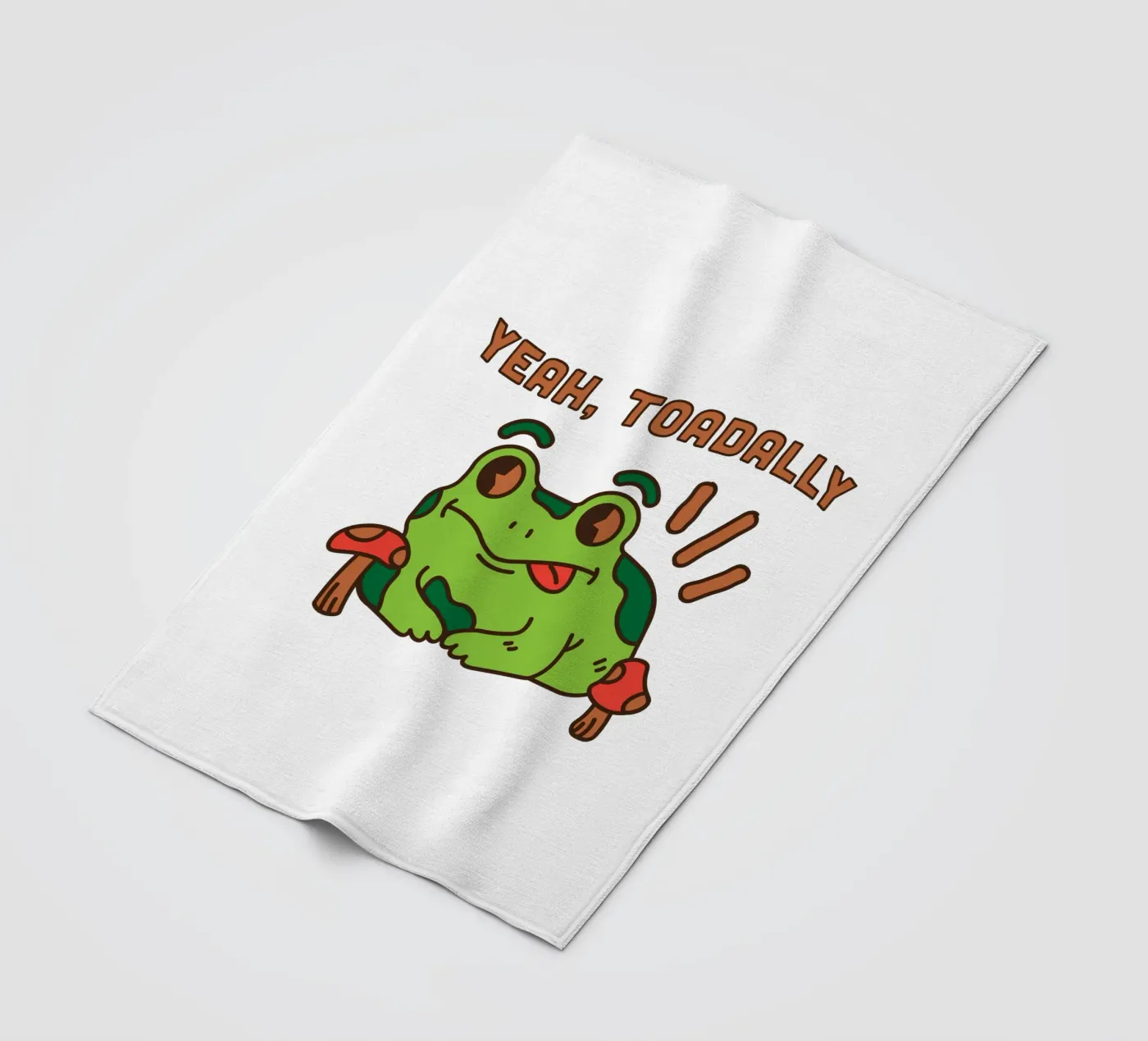 Yeah, Toadally fleece blanket by DesignArt