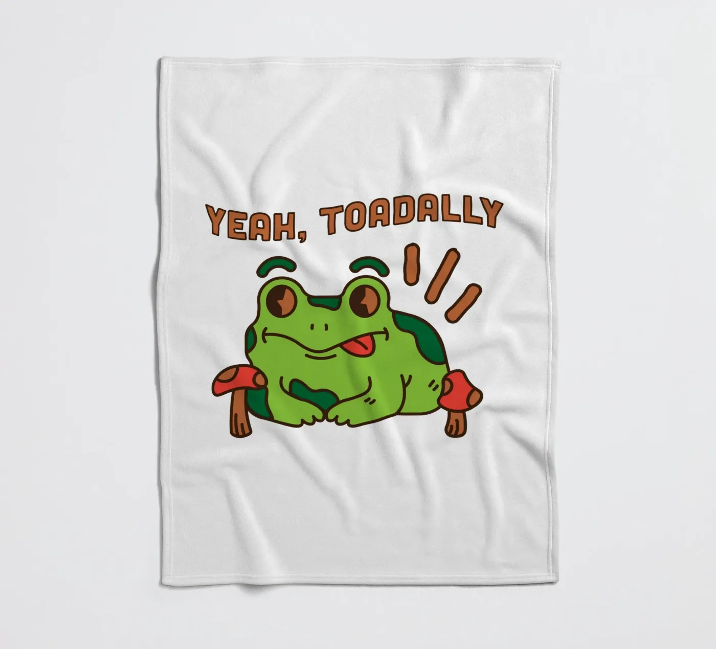 Yeah, Toadally fleece blanket by DesignArt