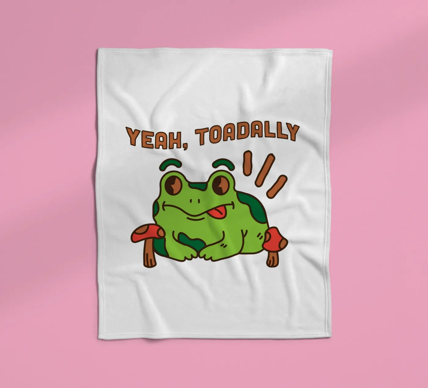 Yeah, Toadally fleece blanket by DesignArt