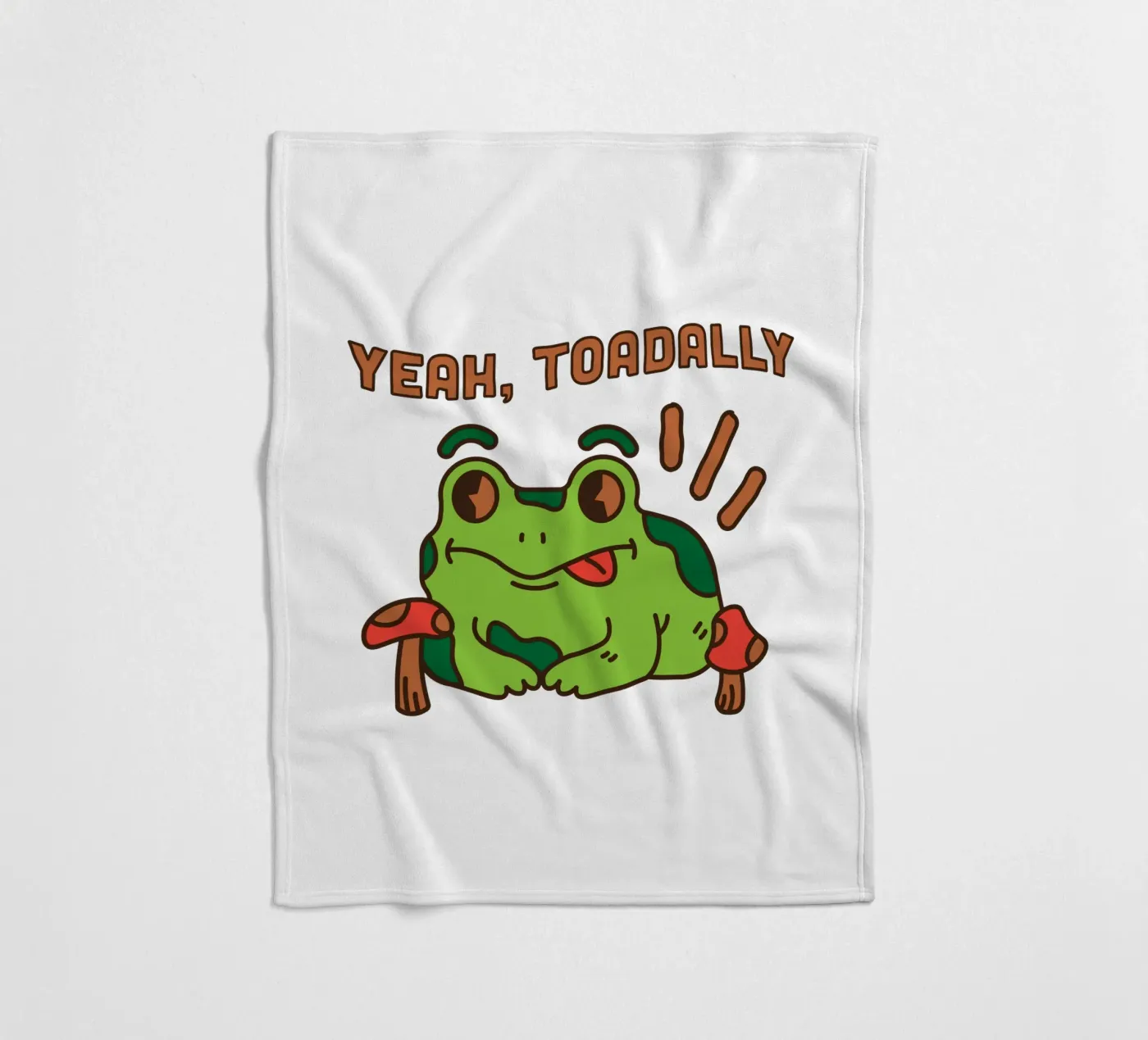 Yeah, Toadally fleece blanket by DesignArt