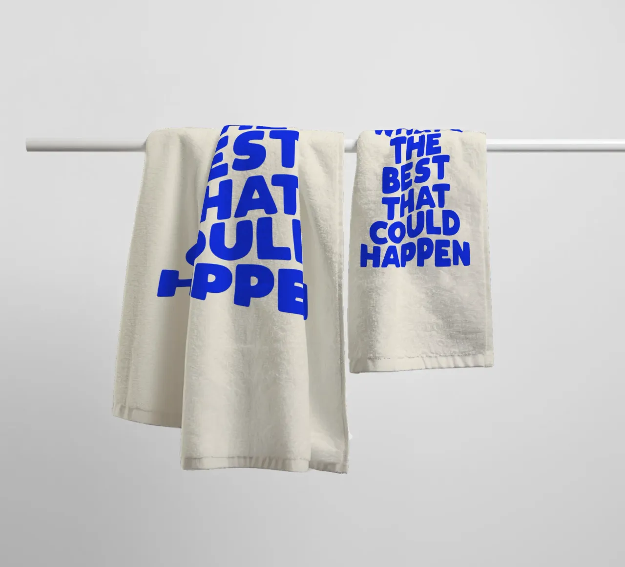 Ce qui pourrait arriver de mieux Typografie Design serviette de bain de THE MOTIVATED TYPE