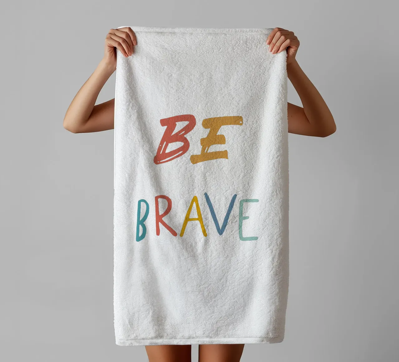 Be BRAVE badhanddoek van Jelis_art