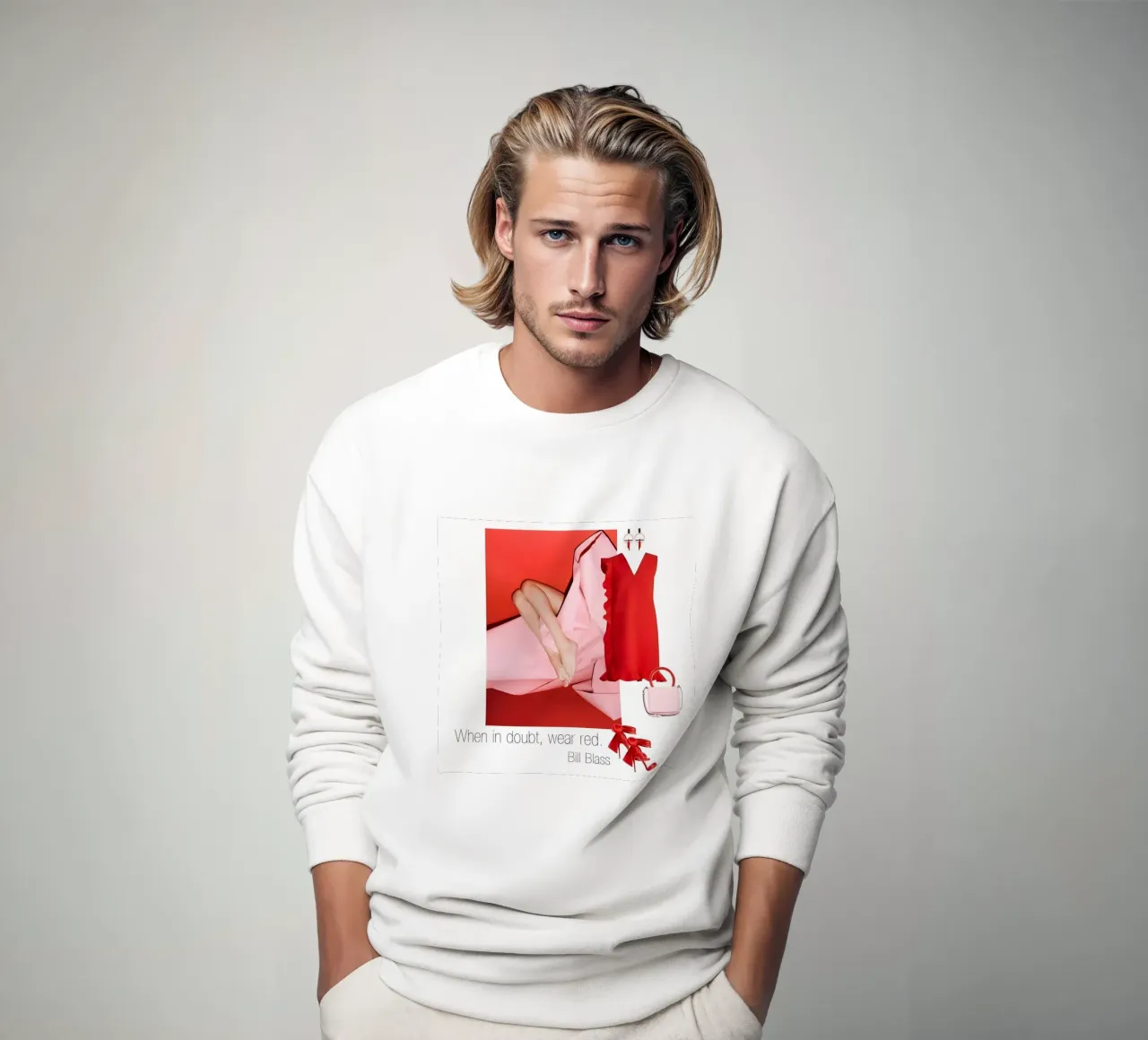 When in doubt, wear red. sweatshirt by TASTE OF BLISS