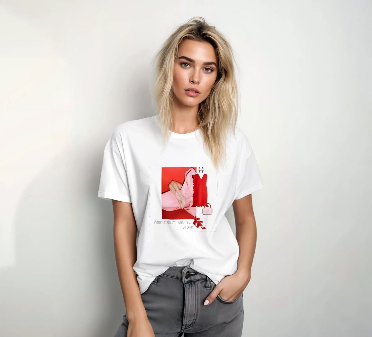 When in doubt, wear red. camiseta de TASTE OF BLISS