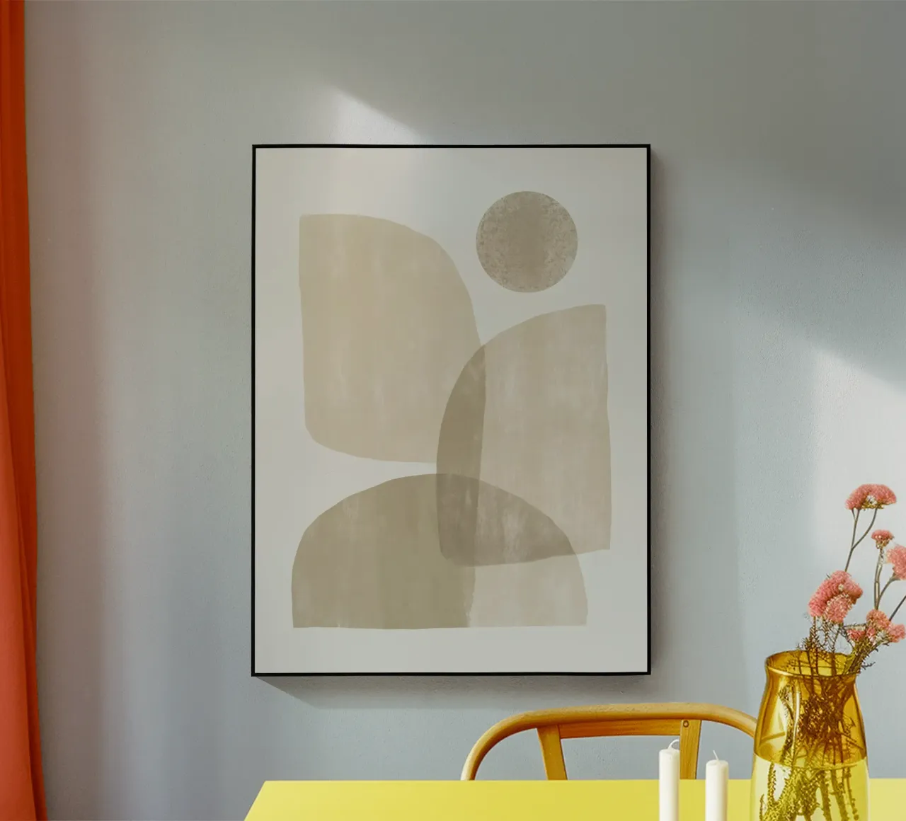 Geometric Beige Composition cloud dancer plexiglass da Life of Pie