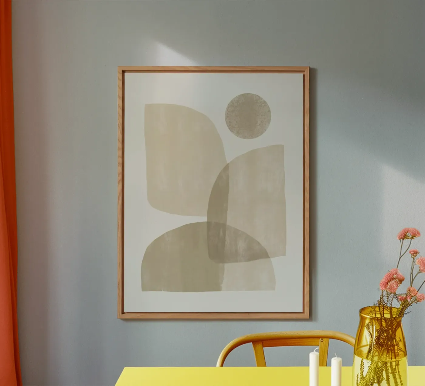 Geometric Beige Composition cloud dancer pannello forex da Life of Pie