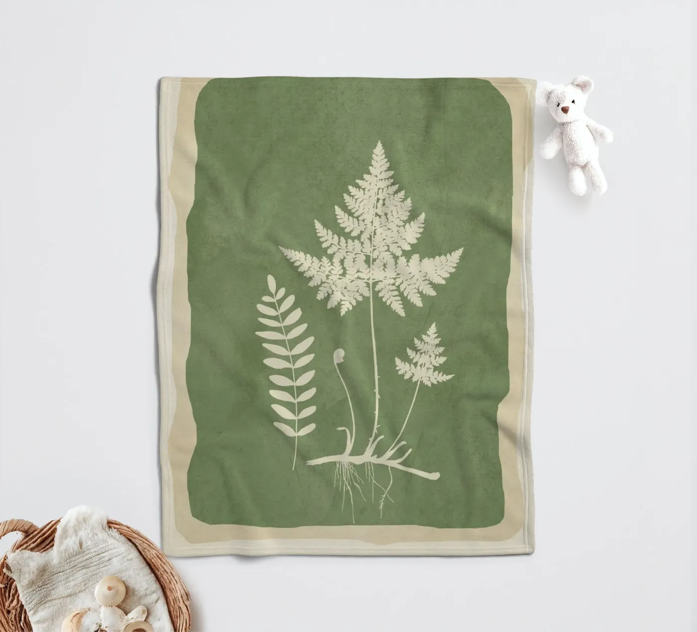 Leaf Design 1 fleecedeken van Nadjaa