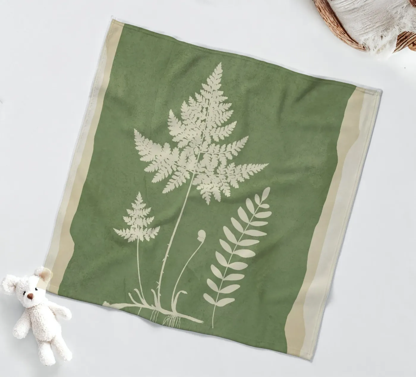 Leaf Design 1 fleecedeken van Nadjaa