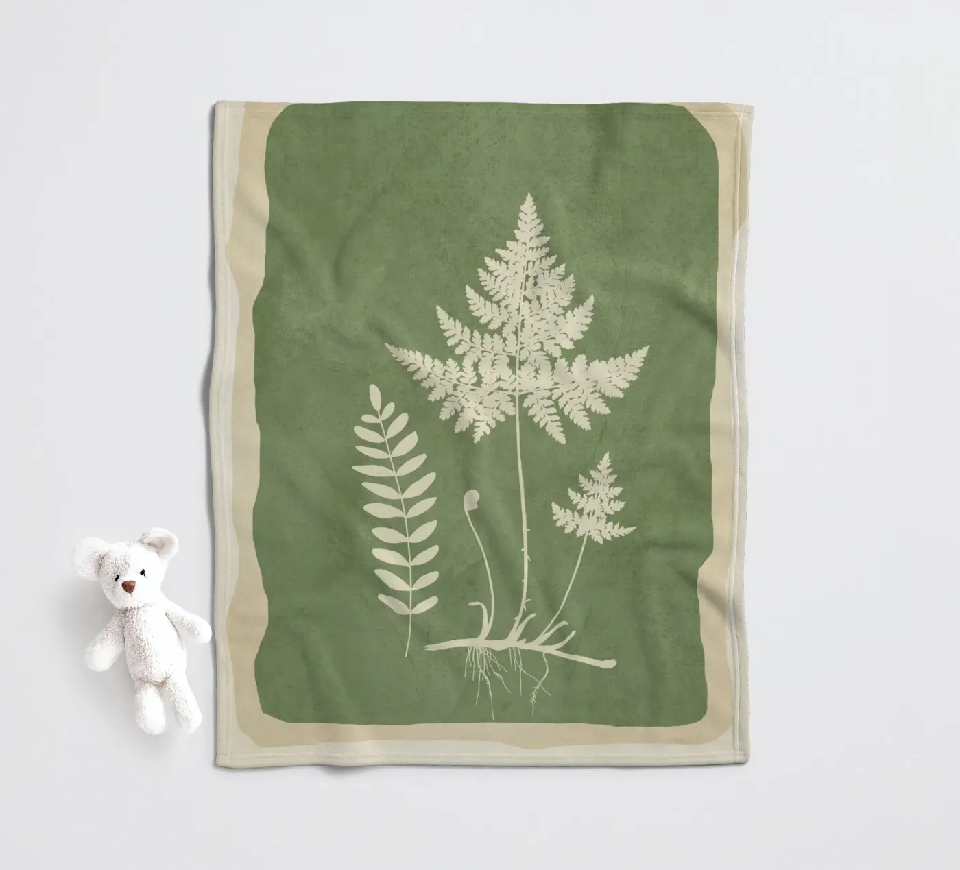 Leaf Design 1 fleecedeken van Nadjaa