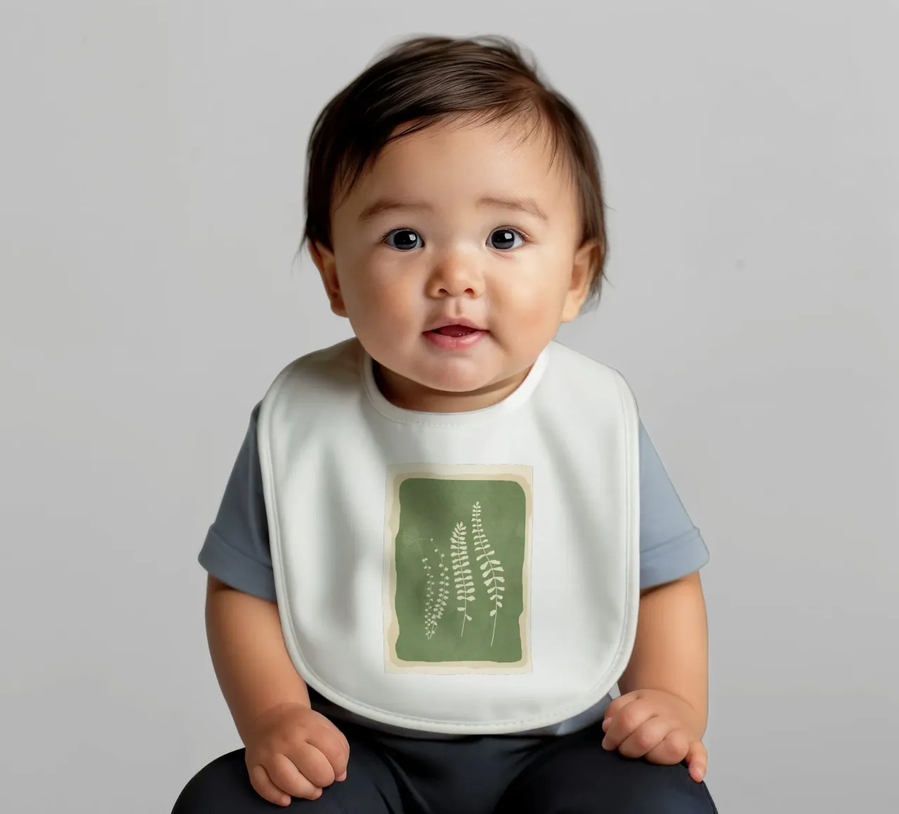Leaf Design 2 baby bib by Nadjaa