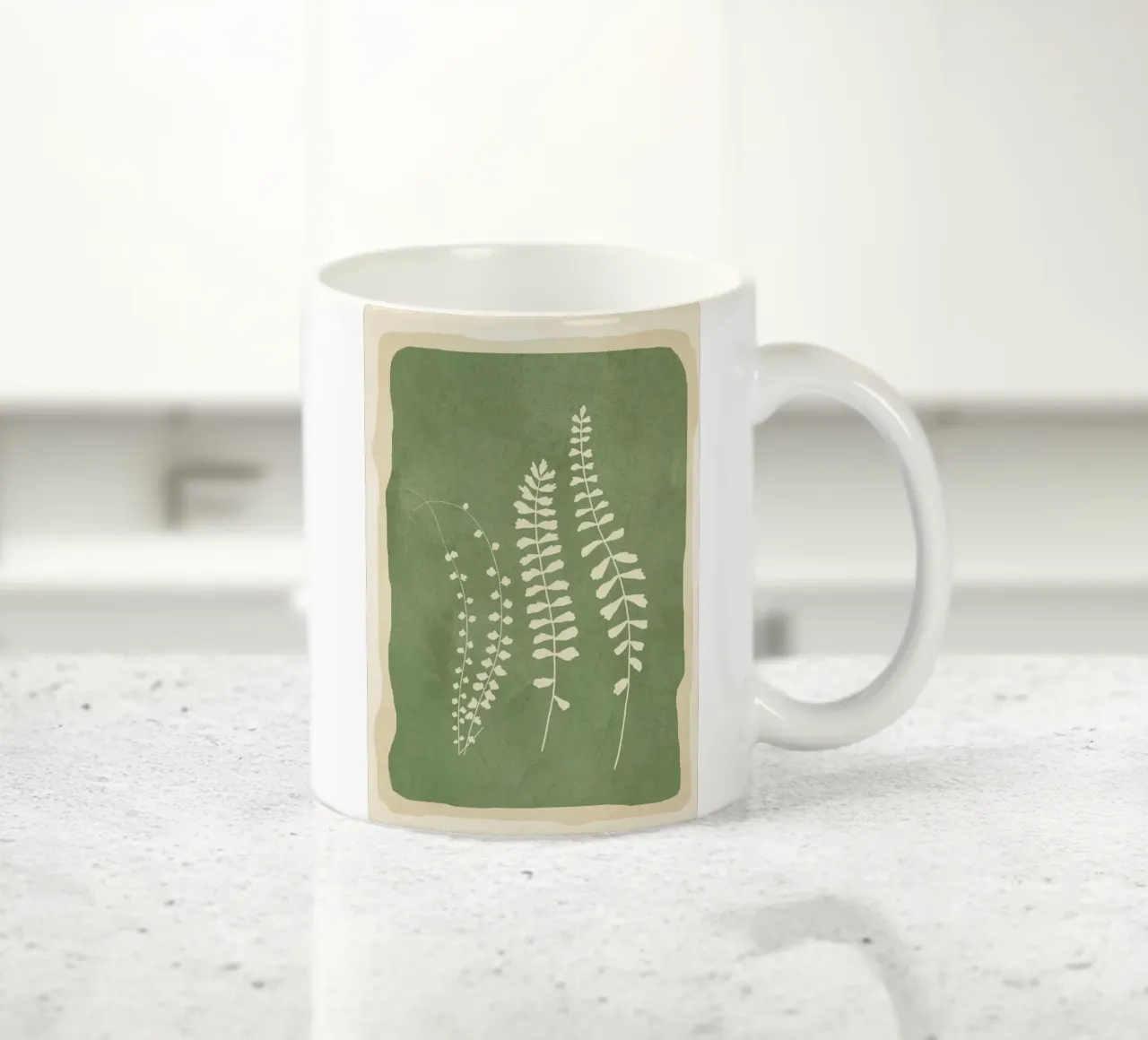Leaf Design 2 ceramic mug by Nadjaa