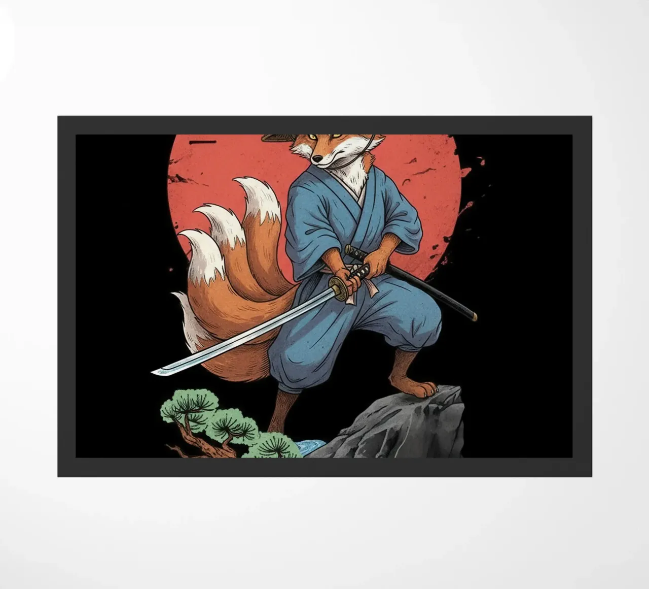 Shadow Vulpine Ronin doormat by Fuzazi Maeda