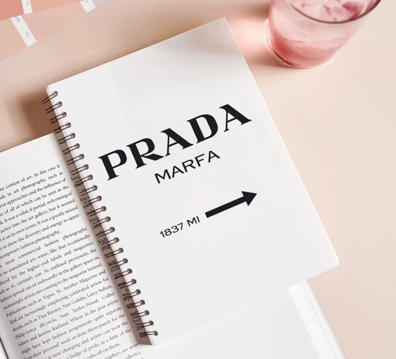 Prada Marfa - Urban Fashion Art spiral notebook by Whole©