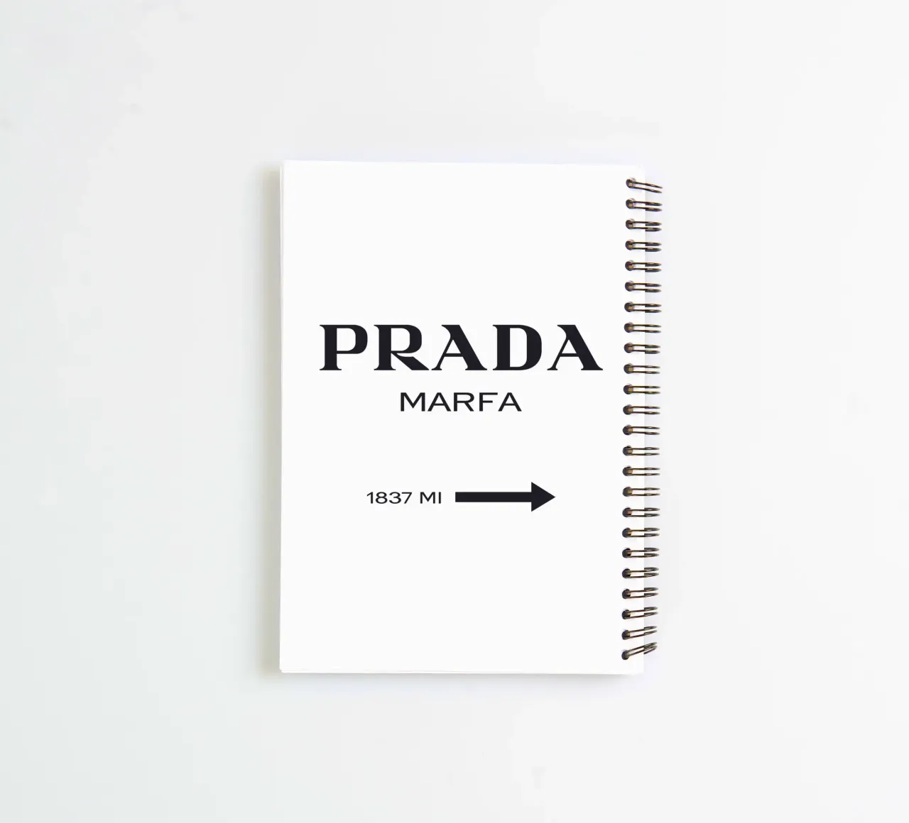 Prada Marfa - Urban Fashion Art spiral notebook by Whole©