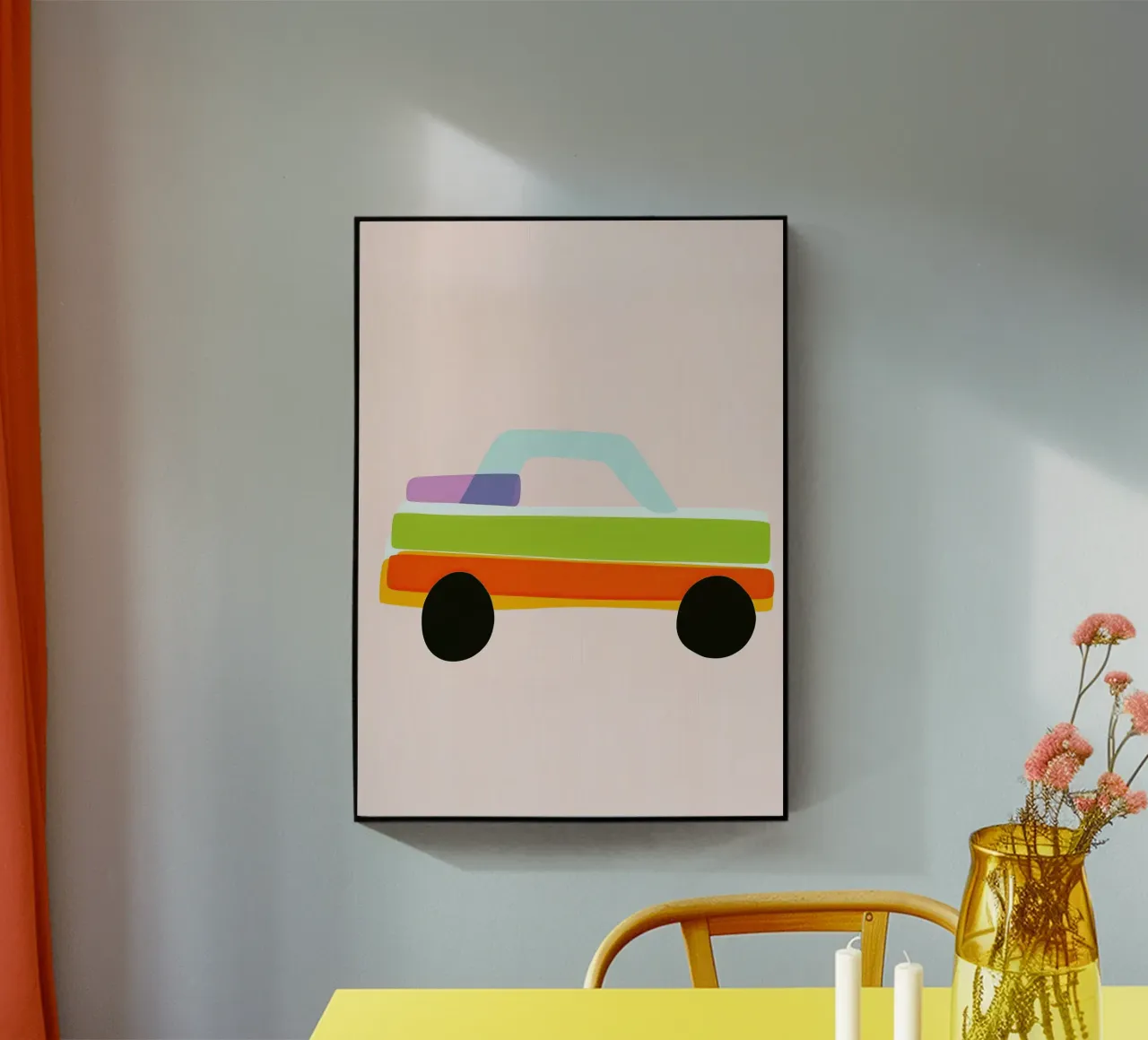 Multicolour car acrylic glass by Dreamy Nursery
