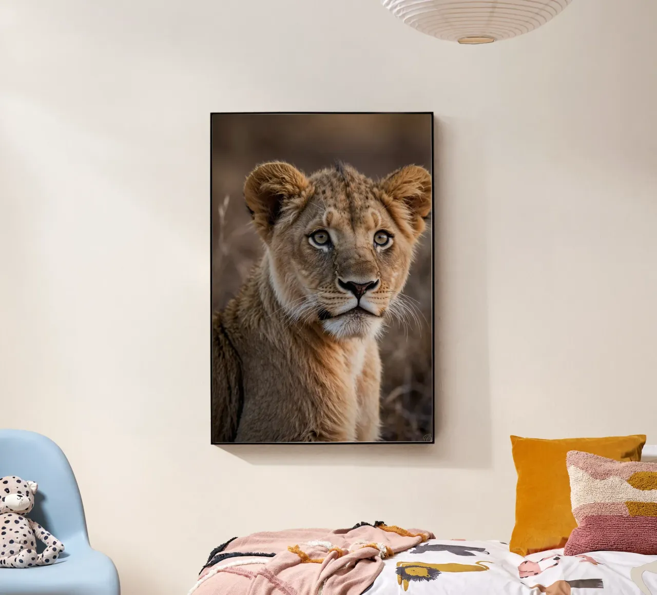 De majestueuze jeugd: Leeuwenwelp | Werk 15 acryl van Paws & Portraits