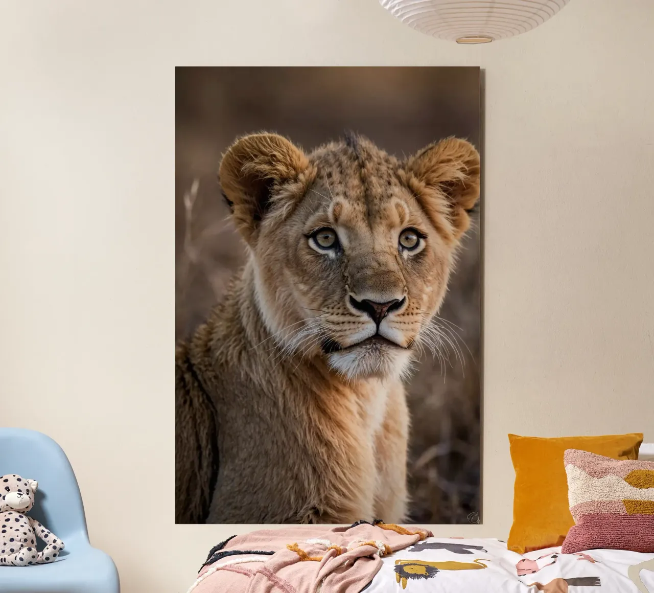 De majestueuze jeugd: Leeuwenwelp | Werk 15 aluminium-dibond van Paws & Portraits