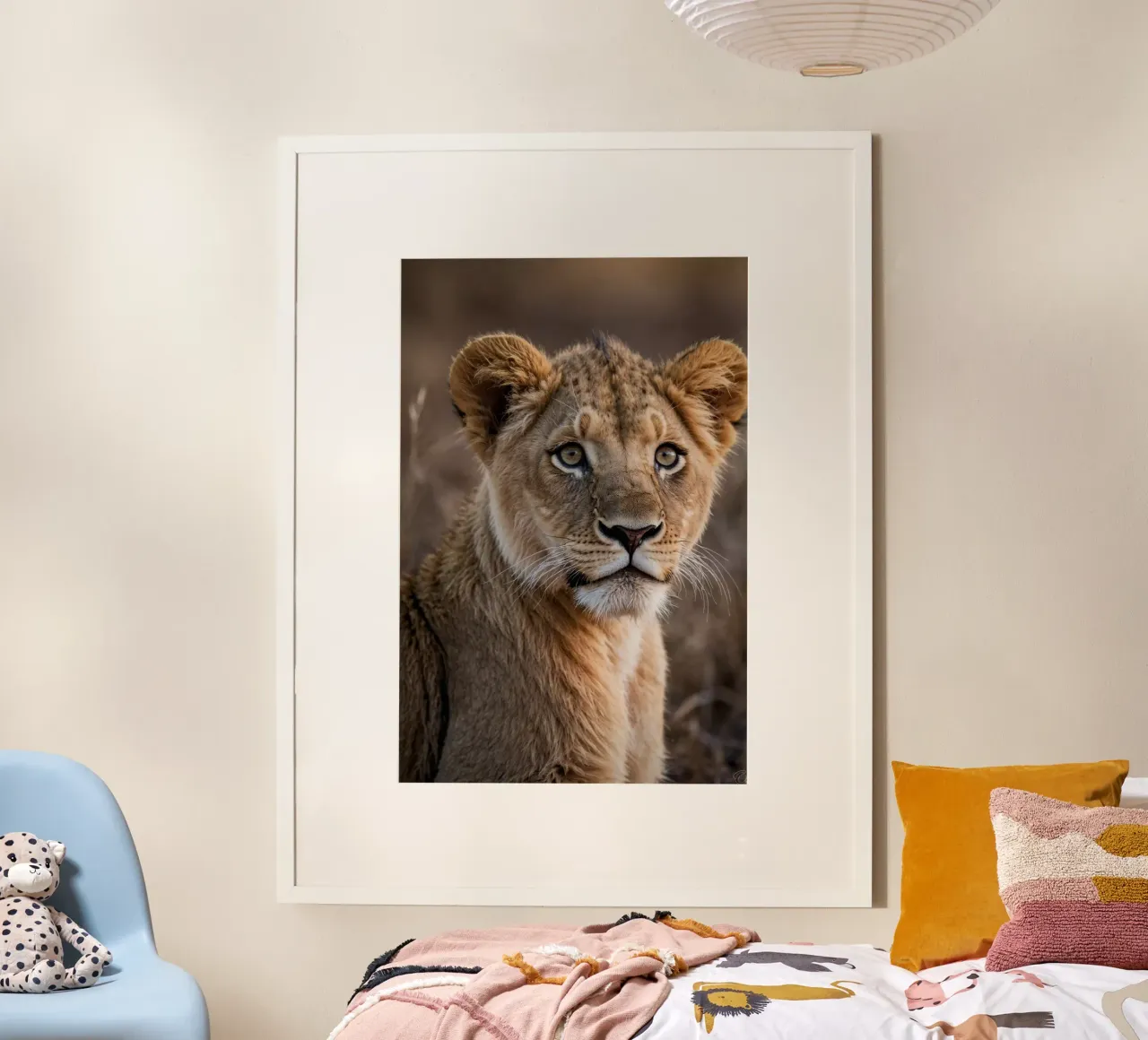 De majestueuze jeugd: Leeuwenwelp | Werk 15 hahnemühle van Paws & Portraits