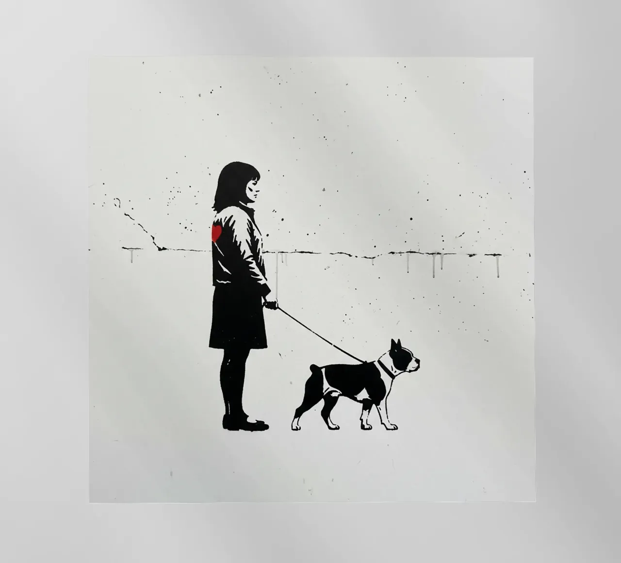 Donna e cane pellicola backlit da Harmony Gallery