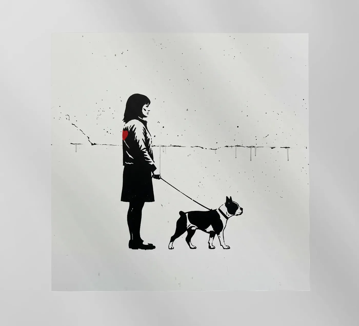 Woman and dog pellicola backlit da Harmony Gallery