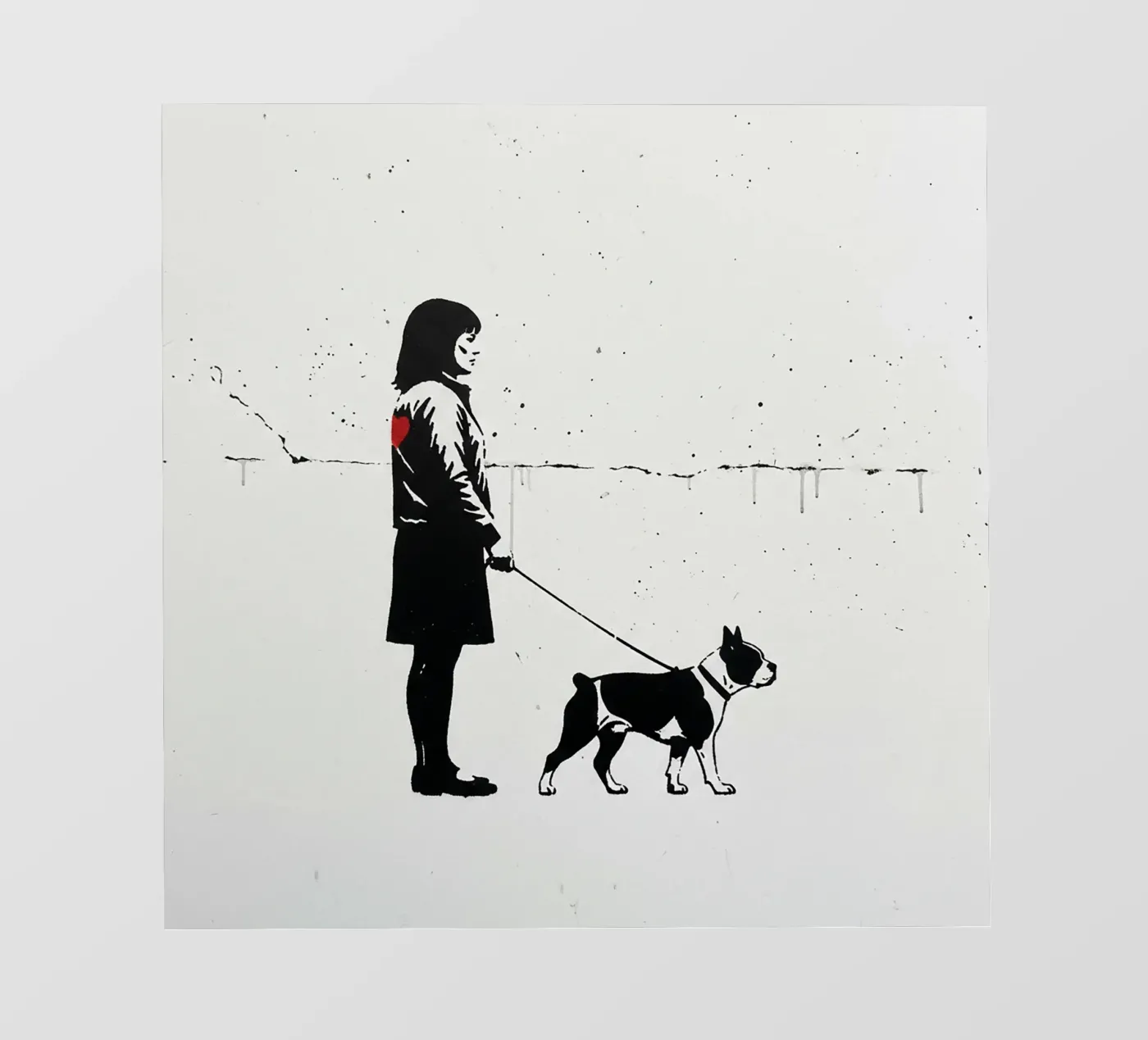 Femme et chien film rétro-éclairé de Harmony Gallery