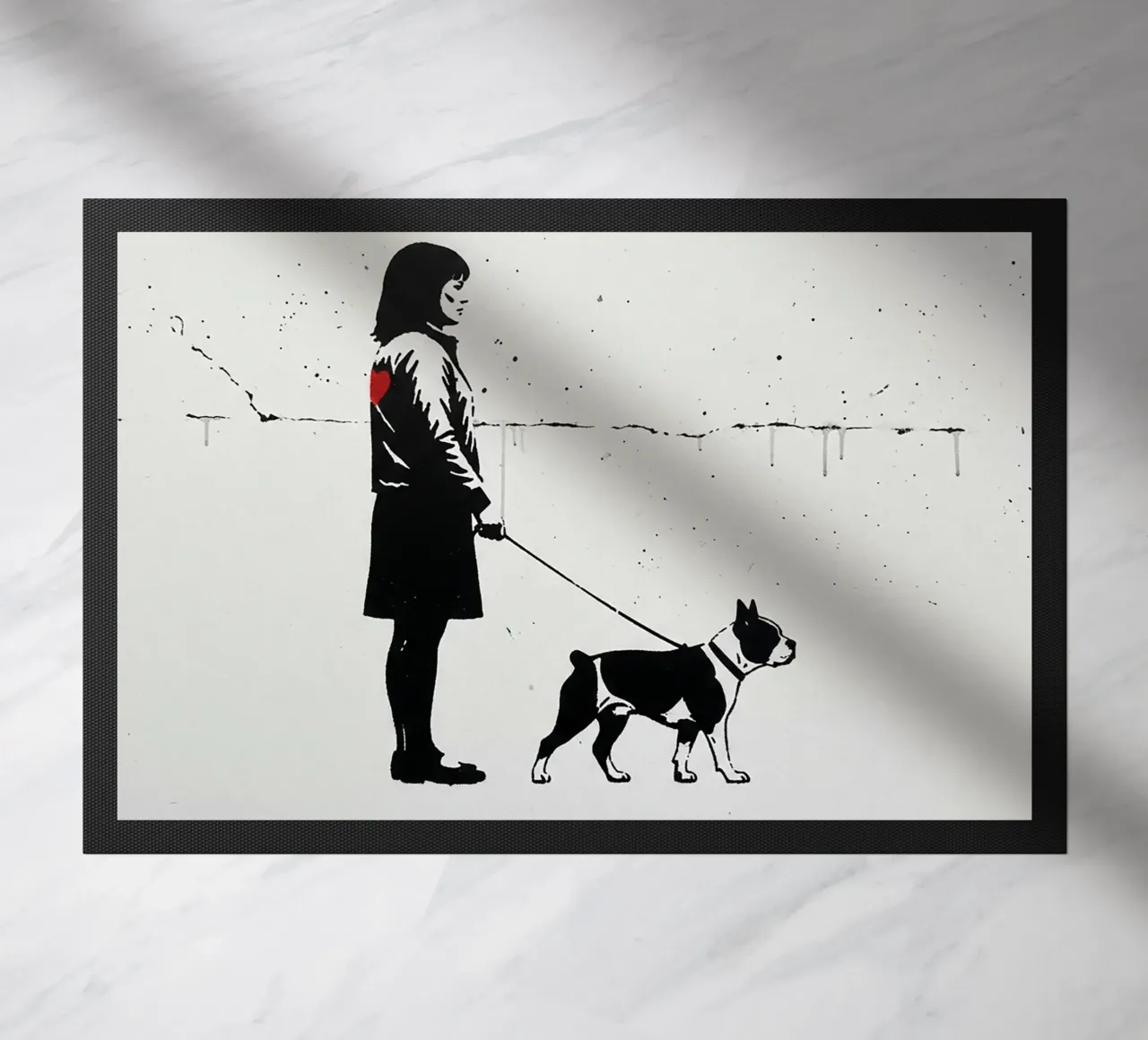 Donna e cane zerbino da Harmony Gallery