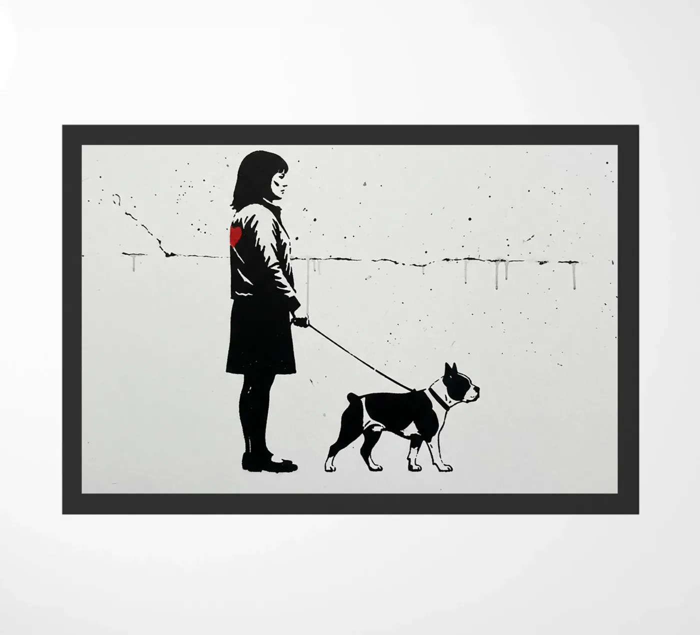 Frau und Hund Fußmatte von Harmony Gallery