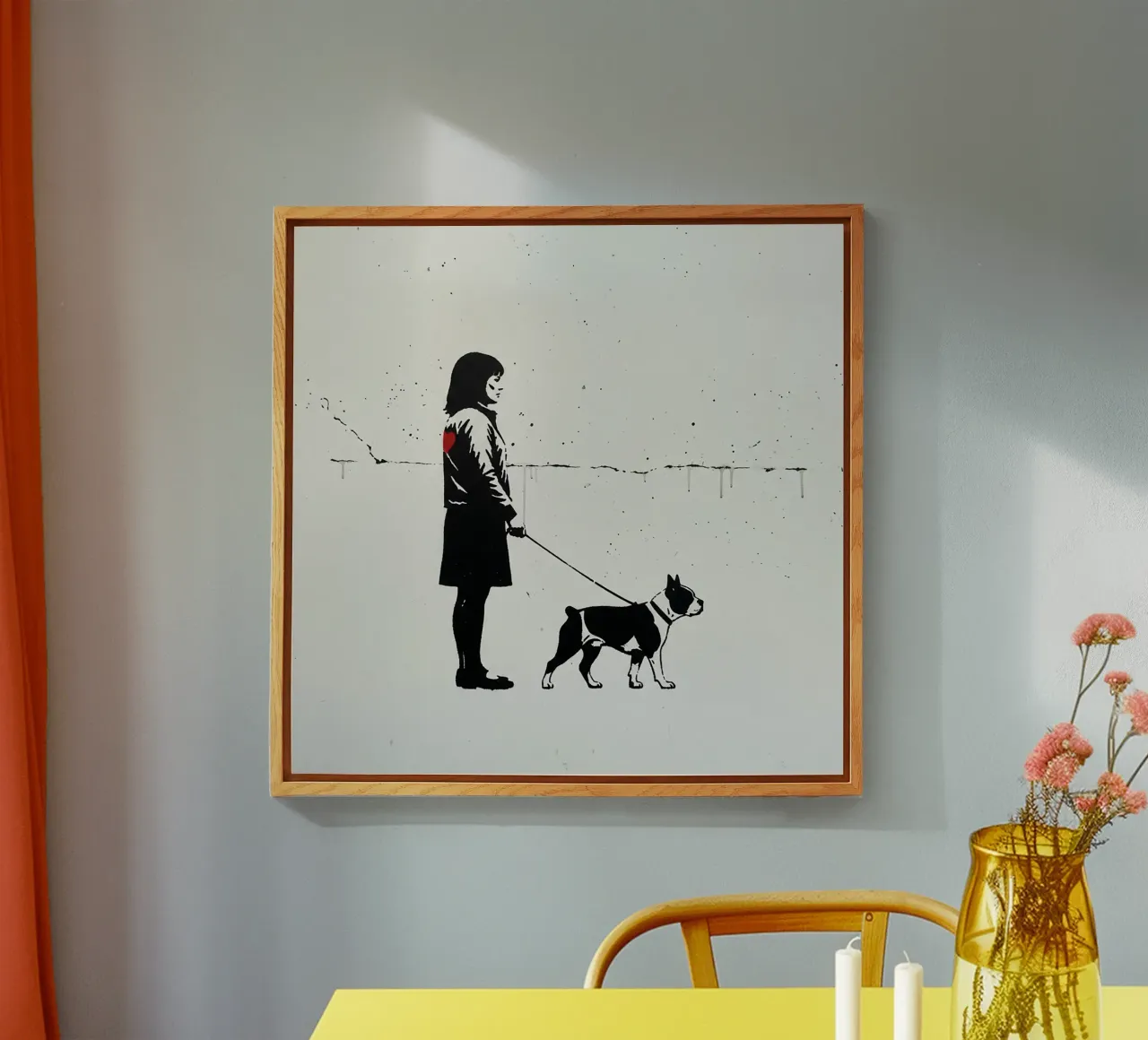 Donna e cane plexiglass da Harmony Gallery